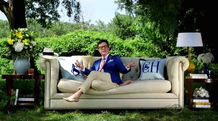stephen colbert at home